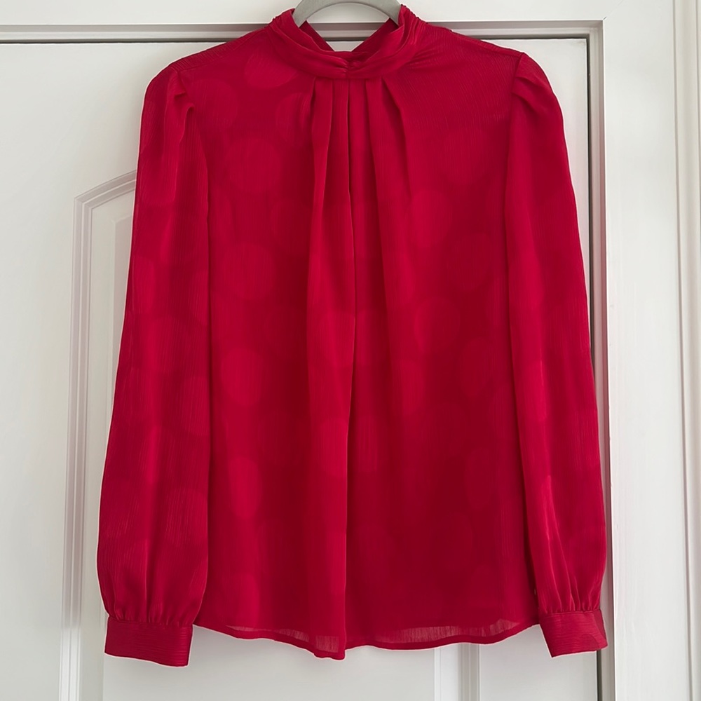 WHO WHAT WEAR red blouse sz M NWOT